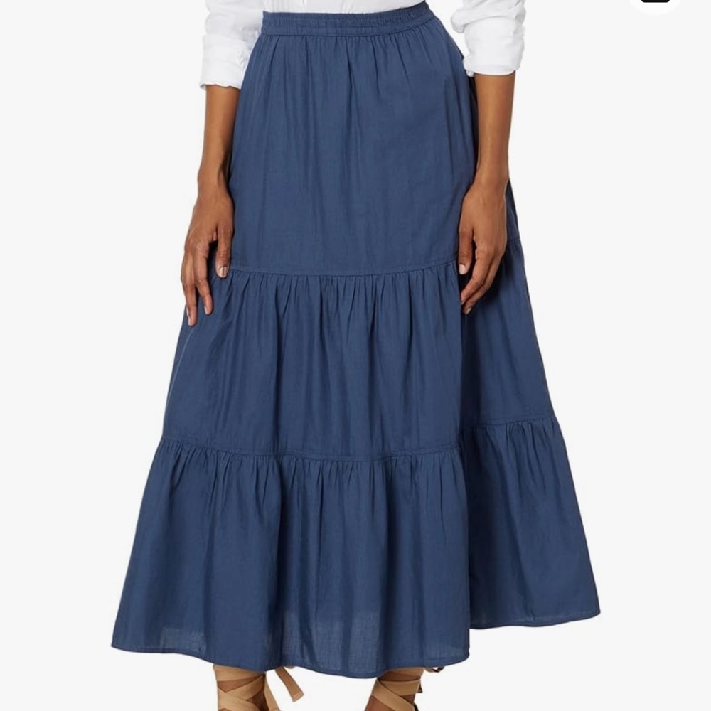 Pact Blue Midi Skirt